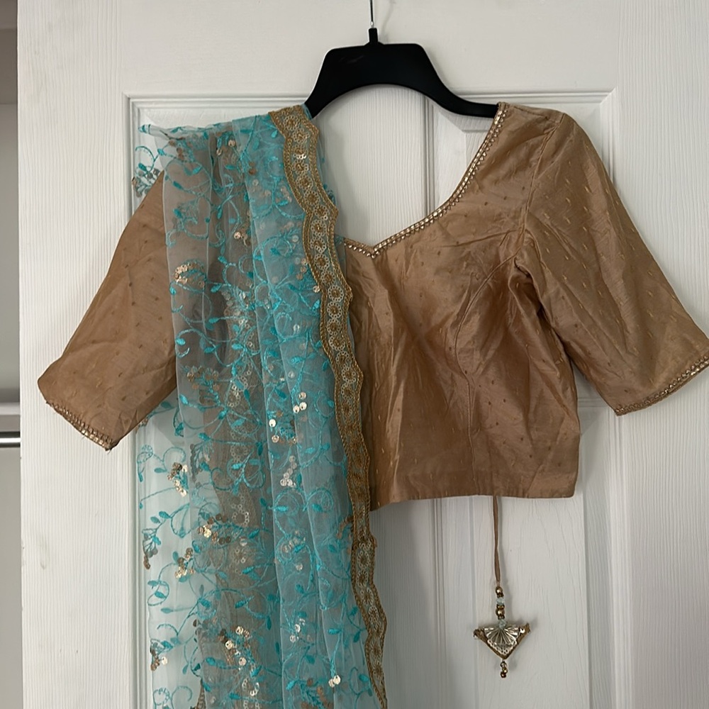 Gold Silk Saree Blouse